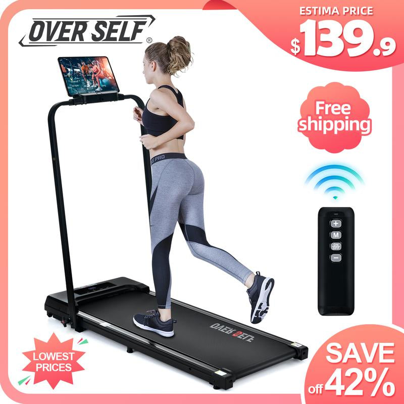 2-In-1 Portable Treadmill with Handle for Home & Office Use